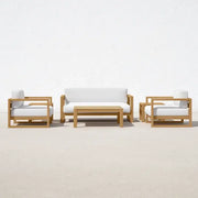 Bartol Outdoor Seating 8-Person Outdoor Seating Set | Solid Teak Wood | Cushions Included