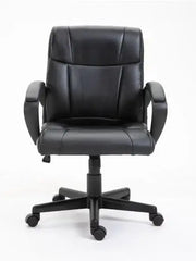 Basics Ergonomic PU Chair - Black Office Chair-GCC Home Center