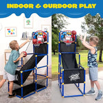 Load image into Gallery viewer, Basketball Game Set with 4 Balls and Hoop for Kids 3 to 12 Years Old Indoor Outdoor Sport Play-GCC Home Center