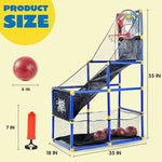 Load image into Gallery viewer, Basketball Game Set with 4 Balls and Hoop for Kids 3 to 12 Years Old Indoor Outdoor Sport Play-GCC Home Center