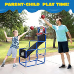 Load image into Gallery viewer, Basketball Game Set with 4 Balls and Hoop for Kids 3 to 12 Years Old Indoor Outdoor Sport Play-GCC Home Center