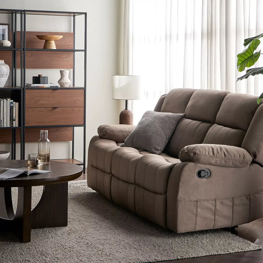 Baskin Elegant 3-Seater Fabric Recliner-GCC Home Center