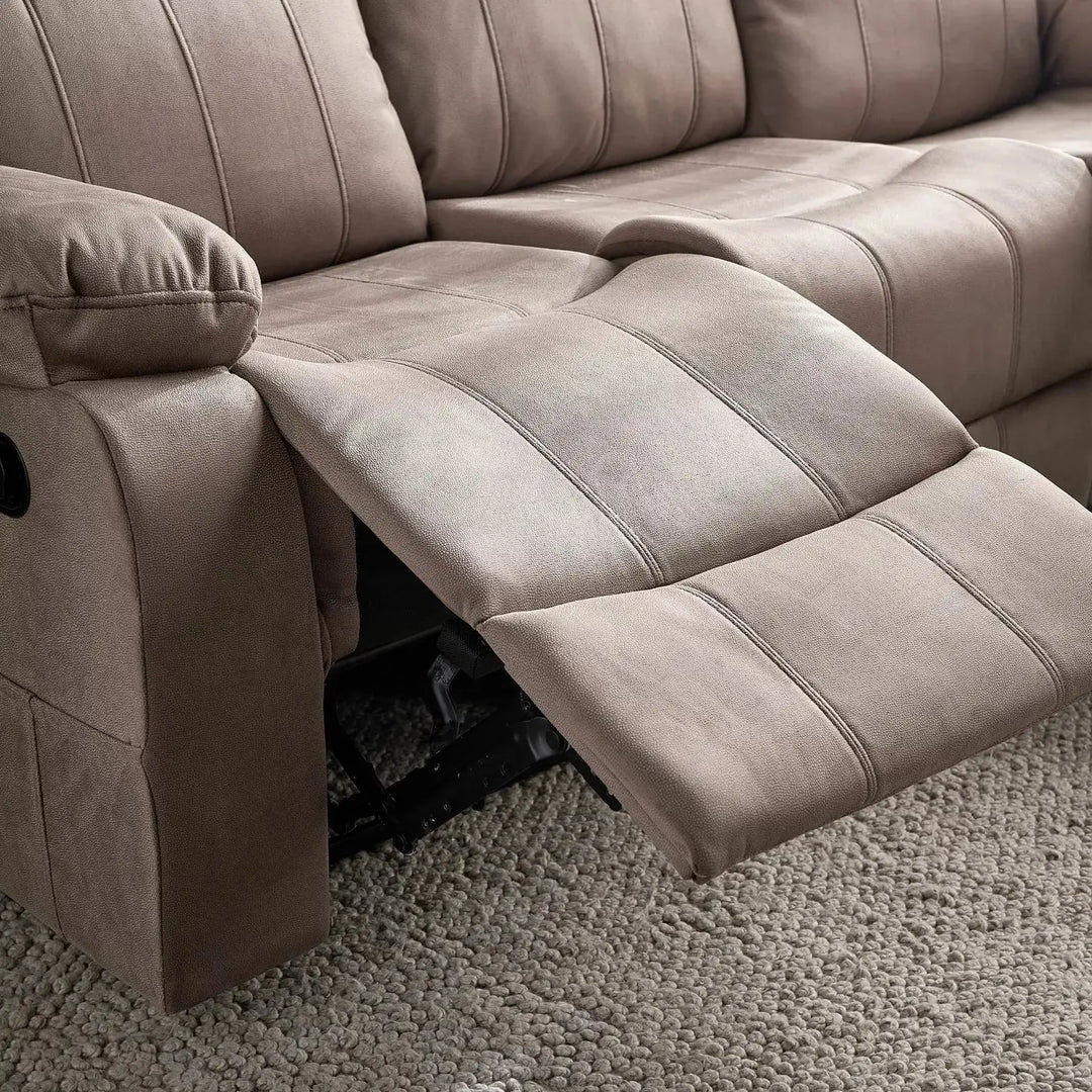 Baskin Elegant 3-Seater Fabric Recliner-GCC Home Center