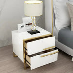Load image into Gallery viewer, Bedside Table, Solid Wood Nightstand Table Amazing Design, Side Table 50H x 50W cm - WHITE-GCC Home Center