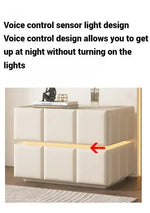 Load image into Gallery viewer, Bedside Table, Two Drawers Nightstand with Smart LED Light-GCC Home Center