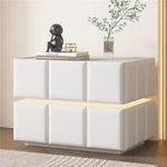 Load image into Gallery viewer, Bedside Table, Two Drawers Nightstand with Smart LED Light-GCC Home Center