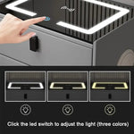 Load image into Gallery viewer, Bedside Table with Three Drawers, Secure Fingerprint Lock Wireless Charging Speaker LED Light-GCC Home Center