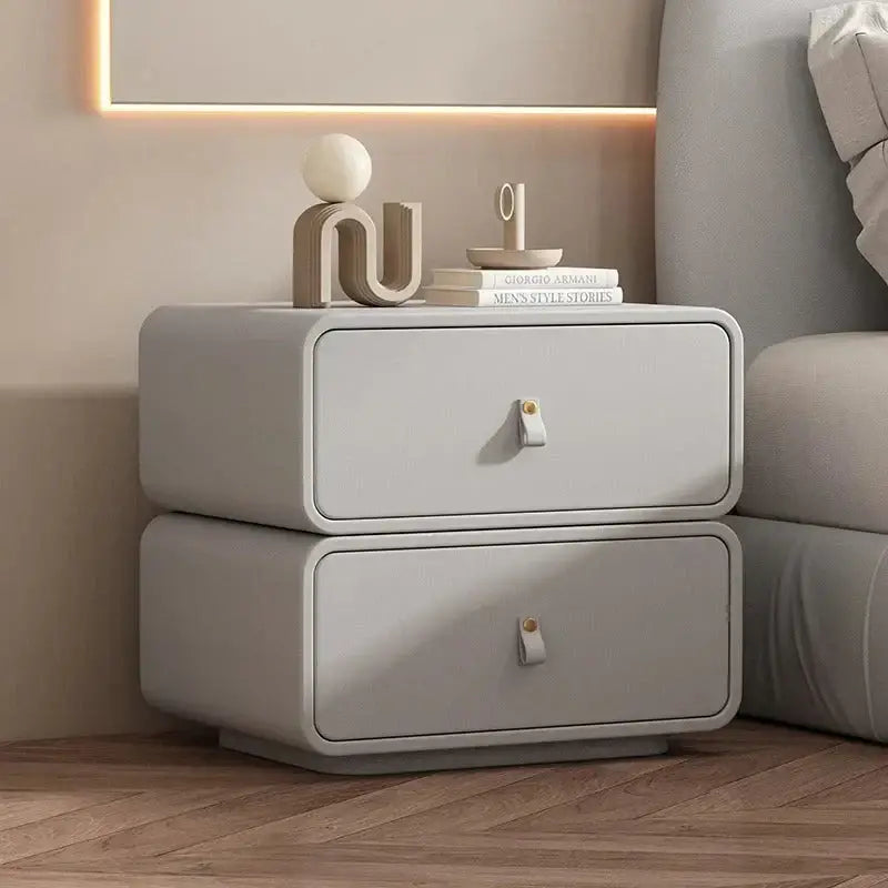 Bedside Table with Two Drawers, Nightstand for Bedroom 50H*45W*40D cm-GCC Home Center