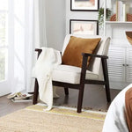 Load image into Gallery viewer, Beige Stylish Lounge Wooden Sofa Chair for Home, Living Room, Dining Room, Lounge, Restaurant (51x56x75cm)-GCC Home Center