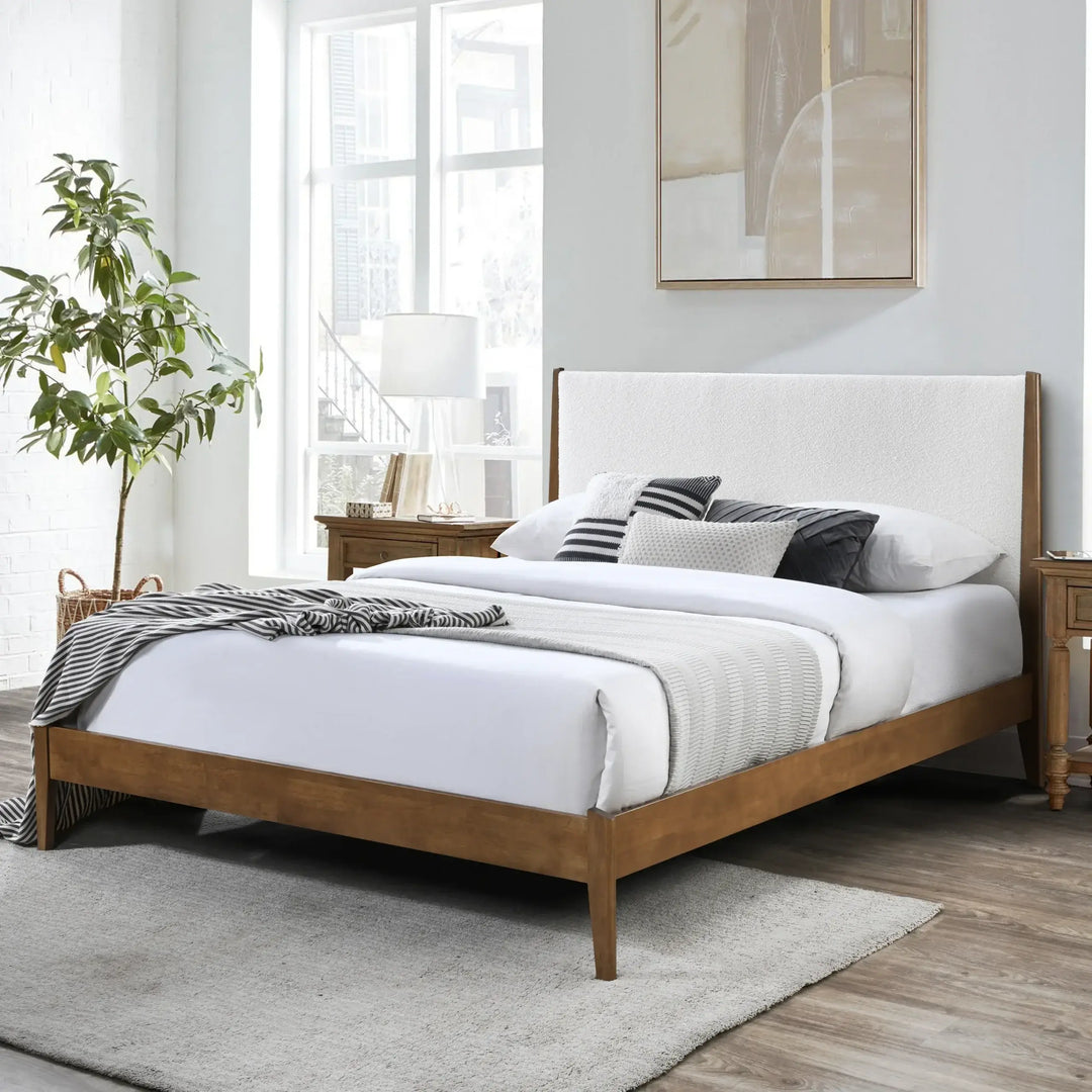 Beune King Bed – Ivory
