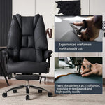 Load image into Gallery viewer, Big and tall black leather office chair with quilted detailing and chrome base ergonomic high back design