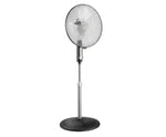Load image into Gallery viewer, black anthracite stand fan with remote control, height adjustable up to 1.335 mm, 3 speeds and LEDs showing
