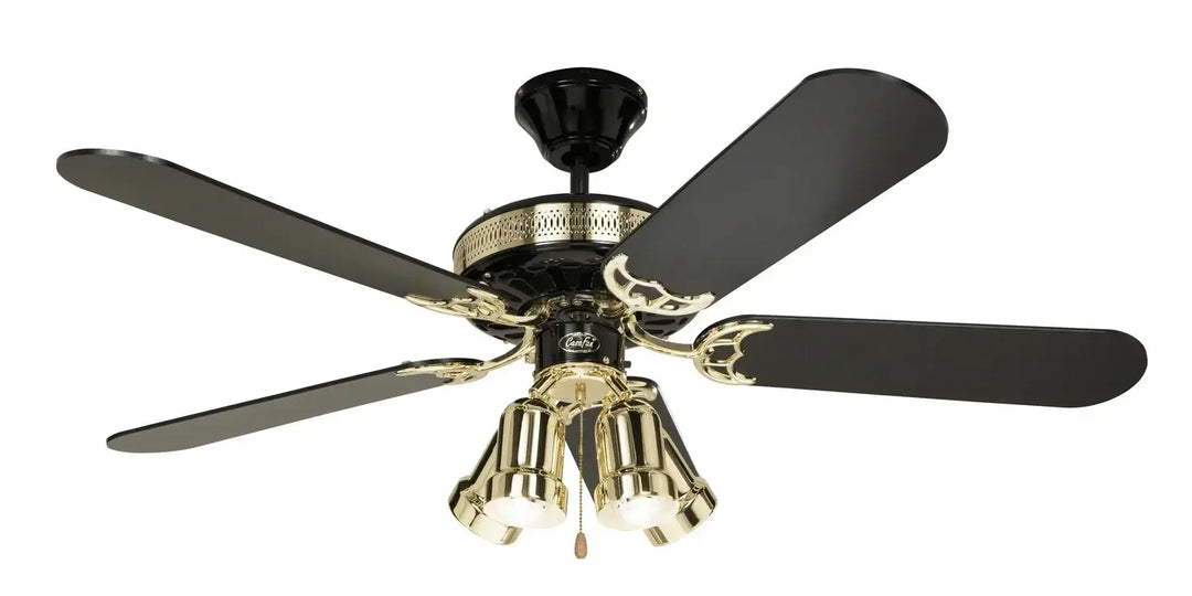 Black Ø132 Ceiling Fan With Pull Chain, 50Hz
