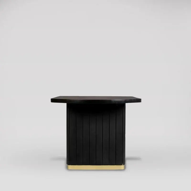 Black Ribbed Mango Wood Coffee Table