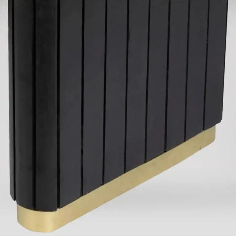 Black Ribbed Mango Wood Coffee Table