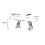 Load image into Gallery viewer, Black Stainless Steel &amp; Sintered Stone Dining Table