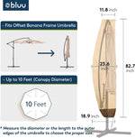 Load image into Gallery viewer, BLUU 10 FT Patio Offset Umbrella Outdoor Cantilever Umbrella Hanging Umbrellas, Fade Resistant Crank &amp; Cross Base
