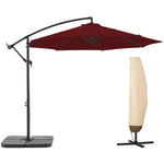 Load image into Gallery viewer, BLUU 10 FT Patio Offset Umbrella Outdoor Cantilever Umbrella Hanging Umbrellas, Fade Resistant Crank &amp; Cross Base