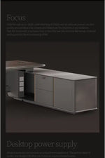 Load image into Gallery viewer, Boss Elegant Office Furniture Set Luxury Wooden Office Desk with Drawers for School or Hospital Use 220X180CM
