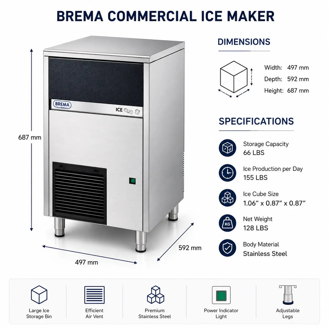 Brema CB416A Self-Contained Ice Maker (Sprayer System)
