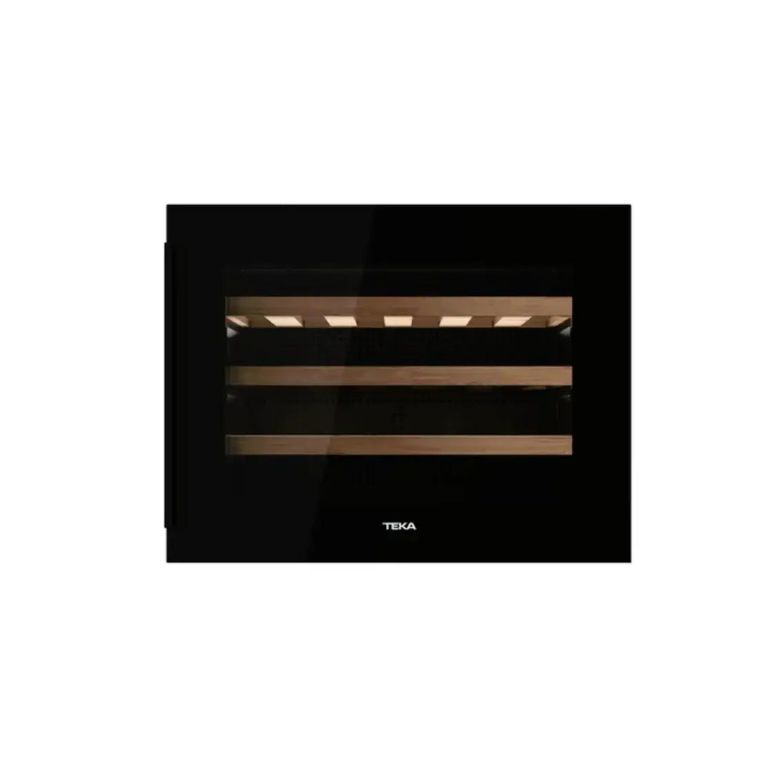 Built-In Wine Cooler 24 Bottle – Black Glass 54L Compressor Wine Fridge