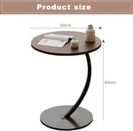 Load image into Gallery viewer, C-Shaped Side Table – Minimalist Laptop, Coffee, and Snack Table for Small Spaces