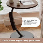 Load image into Gallery viewer, C-Shaped Side Table – Minimalist Laptop, Coffee, and Snack Table for Small Spaces