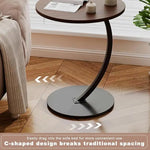 Load image into Gallery viewer, C-Shaped Side Table – Minimalist Laptop, Coffee, and Snack Table for Small Spaces