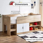 Load image into Gallery viewer, Cabin Bed with 2 Doors and Shelves - 90x190 cm-GCC Home Center