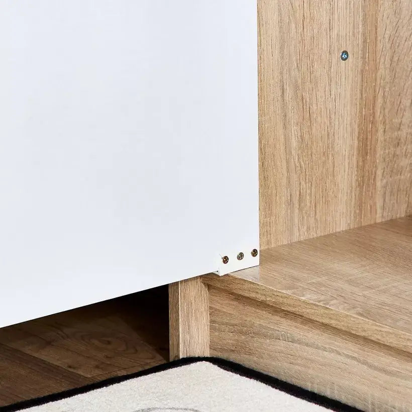 Cabin Bed with 2 Doors and Shelves - 90x190 cm-GCC Home Center