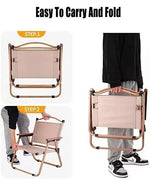 Load image into Gallery viewer, Camping Chair, Folding Outdoor Beach Chair with Wooden Handle Aluminum Bracket-GCC Home Center