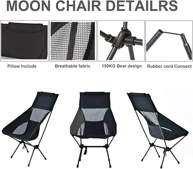 Camping Chair, Ultralight Folding Beach Chair, Heavy Duty Foldable Camping Chair with Carry Bag for Picnic-GCC Home Center