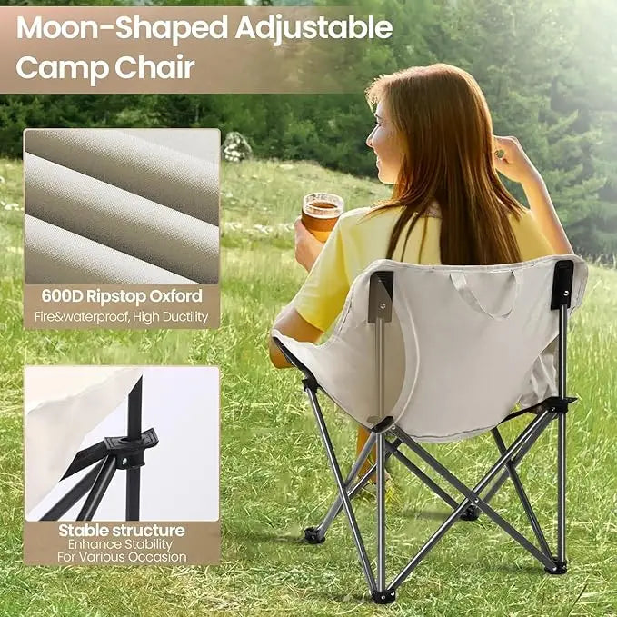 Camping Chairs, Folding Chair for Beach Patio Outdoor Lawn Floor-GCC Home Center