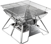 camping moon Portable Foldable Stainless Steel Bbq Charcoal Grill (MT-2)