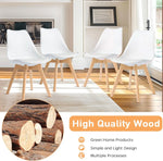 Load image into Gallery viewer, CangLong Mid Century Modern DSW Side Chair with Wood Legs for Kitchen, Living Dining Room, Set of 4, White-GCC Home Center