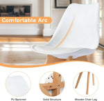 Load image into Gallery viewer, CangLong Mid Century Modern DSW Side Chair with Wood Legs for Kitchen, Living Dining Room, Set of 4, White-GCC Home Center