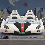 Load image into Gallery viewer, Car Design Racing Guardrail Single Bed Children's Car Bed Furniture for Boy's Bedroom Bed