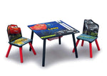 Load image into Gallery viewer, Cars Table &amp; Chair Set with Storage | Includes 2 Chairs &amp; Hidden Storage Basket | Kid-Friendly Desk for Homework &amp; Creative Play