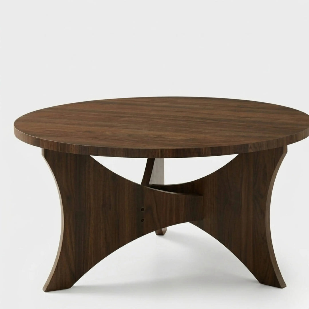 Carson 36″ Tri Leg Coffee Table, Dark Walnut Finish | 3-Leg Design