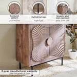 Load image into Gallery viewer, Carved 2-Door Solid Wood Buffet