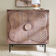 Carved 2-Door Solid Wood Buffet