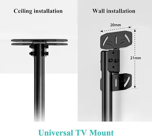 Ceiling TV Mount for 32-75 inch LCD LED 4K TVs, Flat or Curved TVs up to 150 lbs Full Motion TV Bracket with Swivel, Tilt, Max VESA 600x400mm