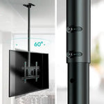 Load image into Gallery viewer, Ceiling TV Mount for 32-75 inch LCD LED 4K TVs, Flat or Curved TVs up to 150 lbs Full Motion TV Bracket with Swivel, Tilt, Max VESA 600x400mm