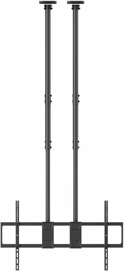 Ceiling TV Mount for 60"–100" TVs, Heavy-Duty Double Rod Ceiling TV Stand, Height Adjustable, Supports up to 120kg, Max VESA 1000x600mm