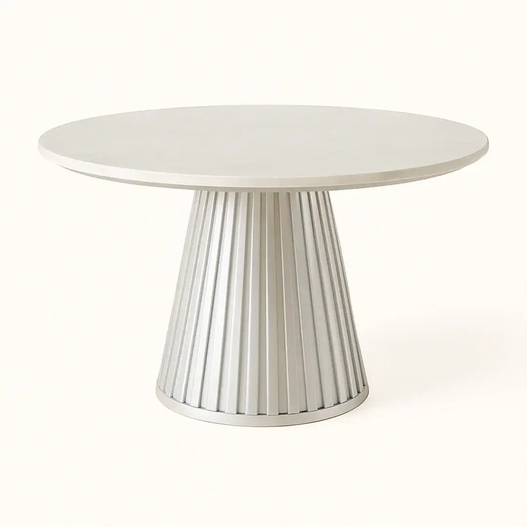 Celesta Modern Luxury Flute Design Round Dining Table