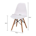 Load image into Gallery viewer, Chair with Walnut Wood Legs For Dining Room Chair Or Office, Lounge Chair Without Arms - White-GCC Home Center
