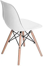 Load image into Gallery viewer, Chair with Walnut Wood Legs For Dining Room Chair Or Office, Lounge Chair Without Arms - White-GCC Home Center