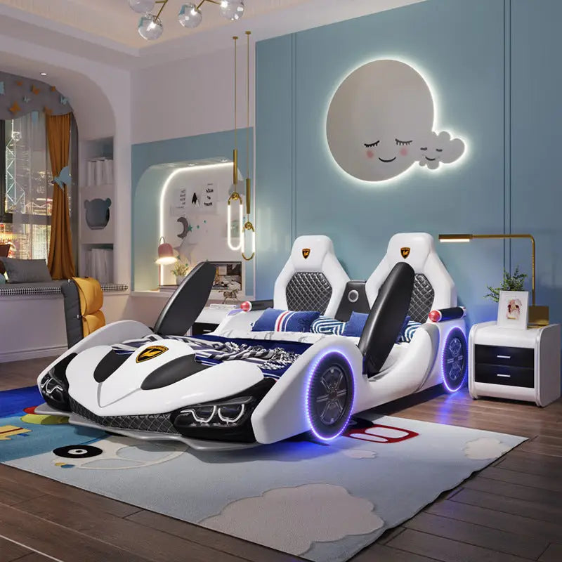 COOLBABY ZLJ1127 Children's Bed Boys Bed Car Style Single Bed-GCC Home Center
