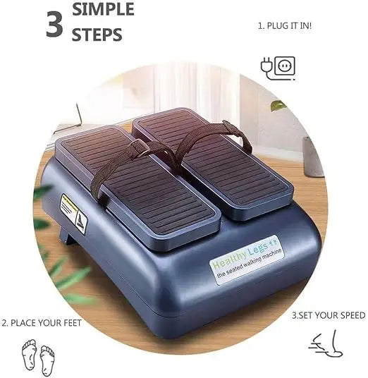 Circulation Leg Exerciser Mini Seated Walking Machine with Two Gear Selection,Portable Indoor Office Rehabilitation