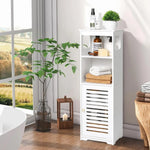 Load image into Gallery viewer, CITLOW Bathroom Waterproof Cabinet,White Floor Standing Storage Cabinet Home StorageFurniture Shelf,Suitable for Toilet Bedroom Kitchen Living Room,75x22x20cm